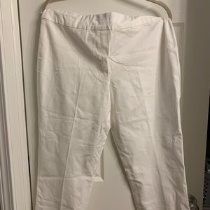 White ankle pants